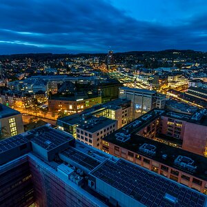 winterthur in der abenddämmerung