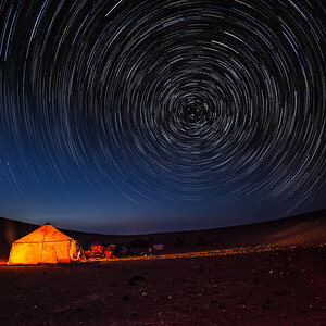 Startrail in Marokko