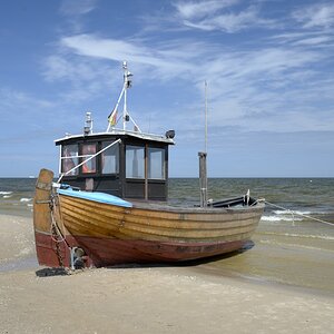 Fischerboot zwischen Ahlbeck und Heringsdorf