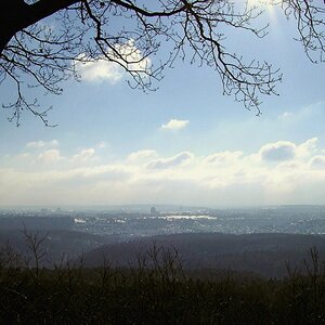 Blick vom Monte Scherbelino in Stuttgart-Botnang mit Blick nach Ostfildern, Wendlingen