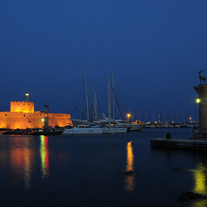 Rhodos Stadt, blaue Stunde