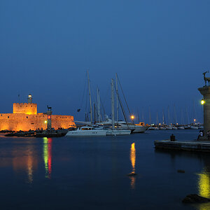 Rhodos Stadt, blaue Stunde
