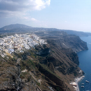 Fira und Caldera, Santorin