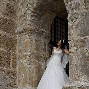 Braut vor Aspendos Theater