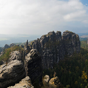 Schrammsteine Panorama 2014