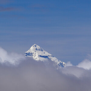 Gipfel des Mount Everest - vom Pang La Paß aus gesehen