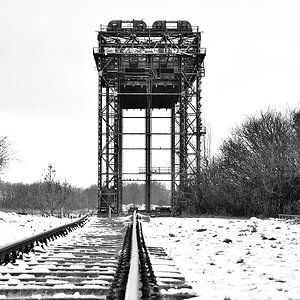 Hubbrücke Karnin im Winter