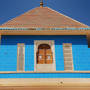 blue window