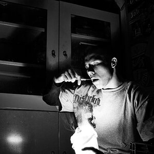 Licht essen in S/W