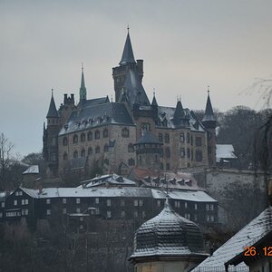 Schloss Wernigerode mit einem Hauch von Winter