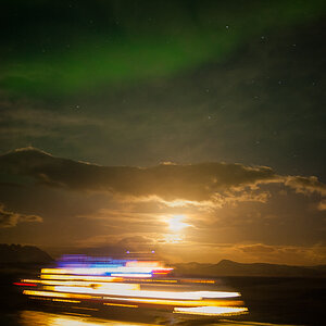 Hurtigruten unter dem Polarlicht