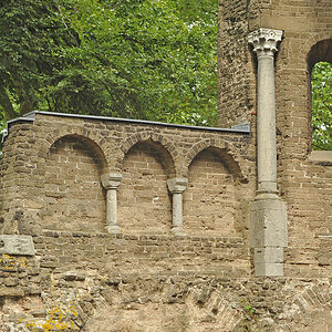 Nijmegen, Detail der Barbarossa-Ruine der mittelalterlichen Burganlage (7005776Ax)