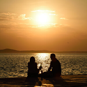 Sunset Zadar Paar