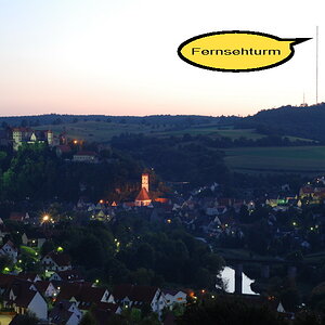 Harburg mit Fernsehturm