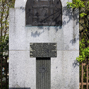 Gedenktafel für die zerstörte Synagoge in Nürnberg