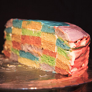 Eher Patchwork- als Regenbogentorte ...