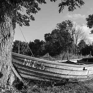 abgewracktes Fischerboot bei Neeberg