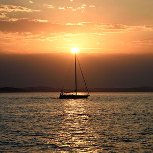 Zadar, Strandpromenade Sunset Boot