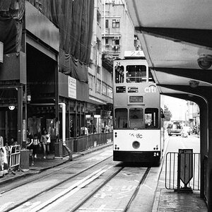 Hong Kong Island im November 2015. Nikon F3 mit AIS 1.2/50mm ohne Filter. Ilford Delta 400.