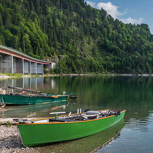 Fischerboote Sylvensteinsee