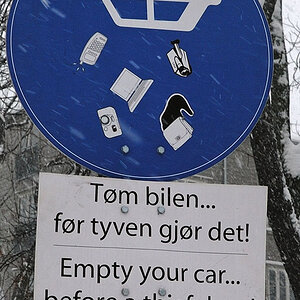 0009386   Verkehrsschild Trondheim   Norwegen