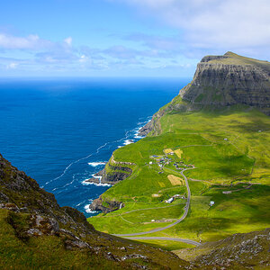 Blick auf Gásadalur