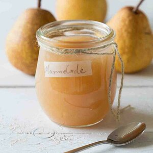 17 Birnenmarmelade Loeffel Birnen