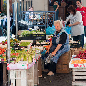 Marktfrau in Rom