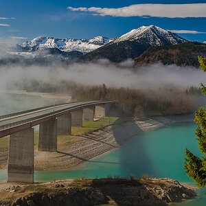 Morgennebel Sylvenststeinbrücke
