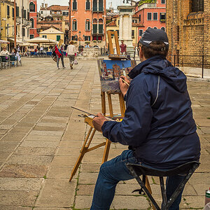 Maler in Venedig San Zanipolo
