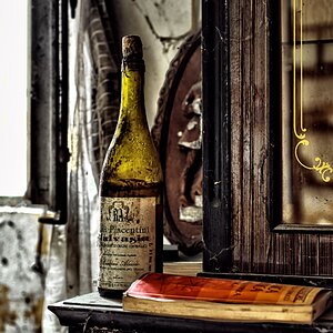 a good book and a glass of vine