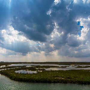 Regenwolken Lagune von Venedig