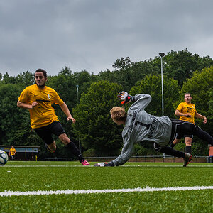 Fussball mit dem Weitwinkel