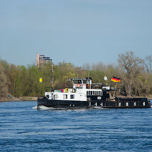 Am Rhein - wie alt ist der Schlepper wohl?