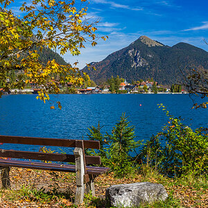 Bank Walchensee Oktober