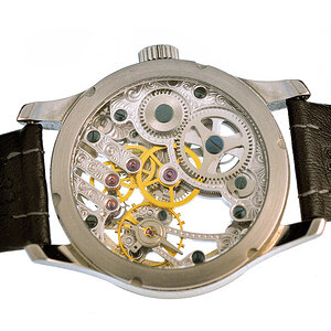 skeletierte uhr 1200