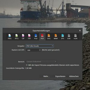 Export Optionen