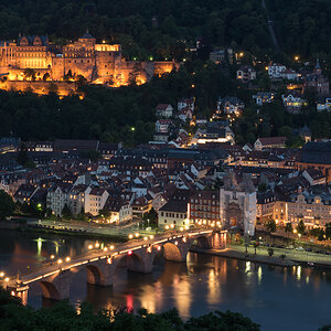 Schloß Heidelberg bei Nacht
