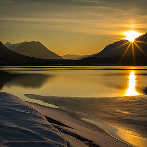Sunset Sylvensteinsee