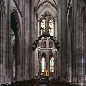 ##ROUEN Église St Maclou y 04[1989] Inneres Mittelschiff v W 28mm