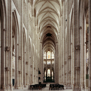 ##ROUEN Anc abbatiale St Ouen y 27[1989] Inneres Mittelschiff v WNW 28mm