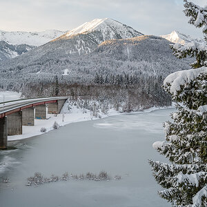 Sylvensteinbrücke Winter