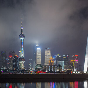 Skyline Shanghai nachts