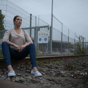 Abends an der Bahn