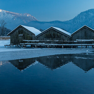 Bootshäuser Kochelsee