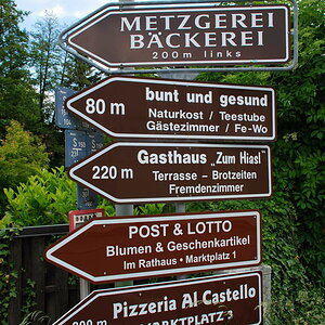 Schilder vor Schildern