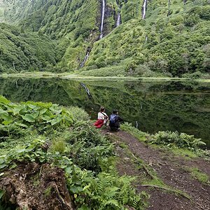 Blick in den See Azoren Flores
