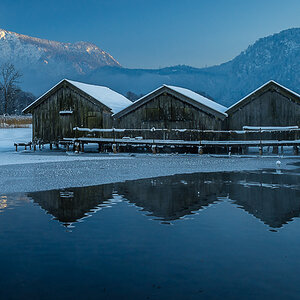 Winterabend am Kochelsee