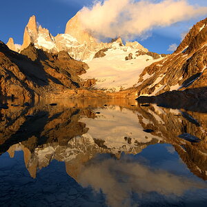 Laguna de los Tres, Los Glaciares Nationalpark, Argentinien.