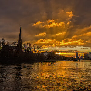 Abendwolken Frankfurt